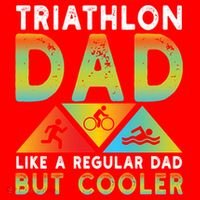 Triathlon Dad Swim Bike Run Triathletes Fathers Day Cycling Cute Gift Santa Hat thumb 1