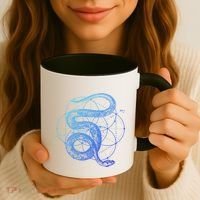 The Dharma Store Sacred Geometry Seed Of Life Snake Gift Coffee Mug thumb 3