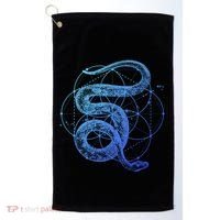 The Dharma Store Sacred Geometry Seed Of Life Snake Gift Golf Towel thumb 0