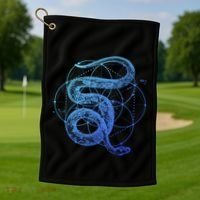 The Dharma Store Sacred Geometry Seed Of Life Snake Gift Golf Towel thumb 1