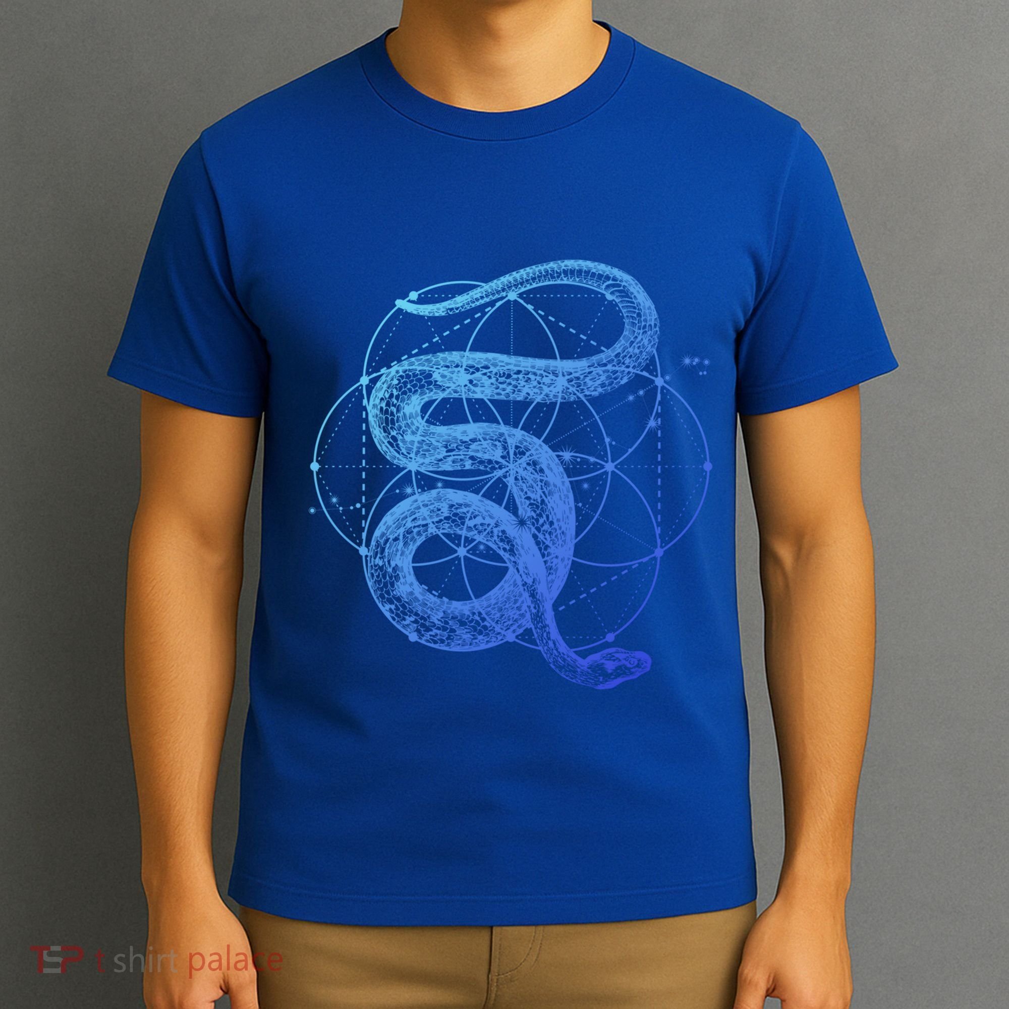 The Dharma Store Sacred Geometry Seed Of Life Snake Gift T-Shirt