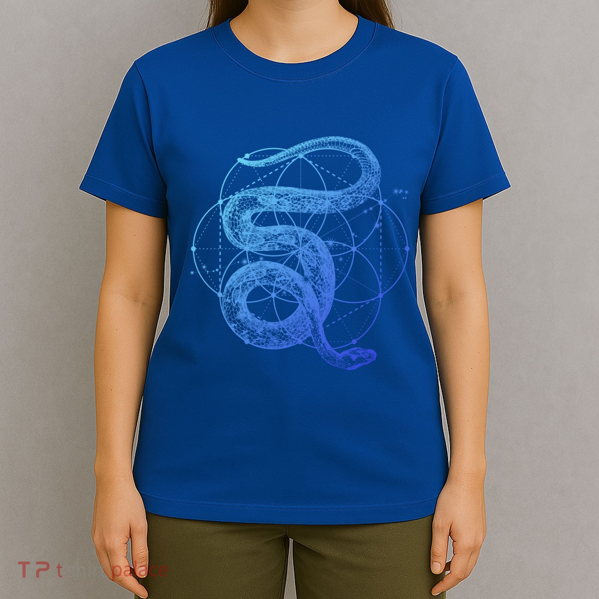 The Dharma Store Sacred Geometry Seed Of Life Snake Gift T-Shirt