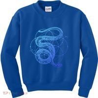 The Dharma Store Sacred Geometry Seed Of Life Snake Gift Kids Sweatshirt thumb 0