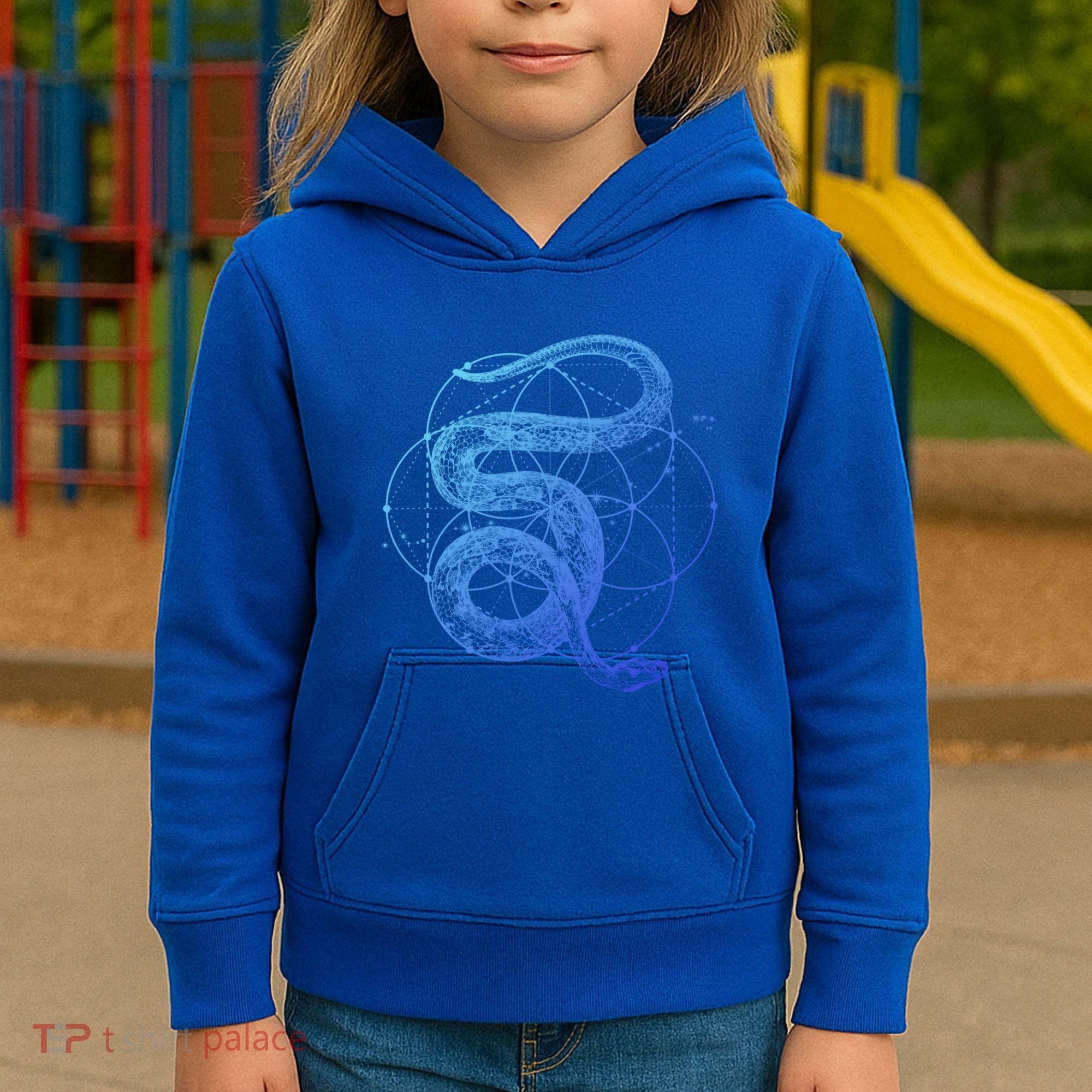 The Dharma Store Sacred Geometry Seed Of Life Snake Gift Kids Hoodie