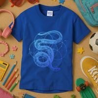 The Dharma Store Sacred Geometry Seed Of Life Snake Gift Kids T-Shirt thumb 3