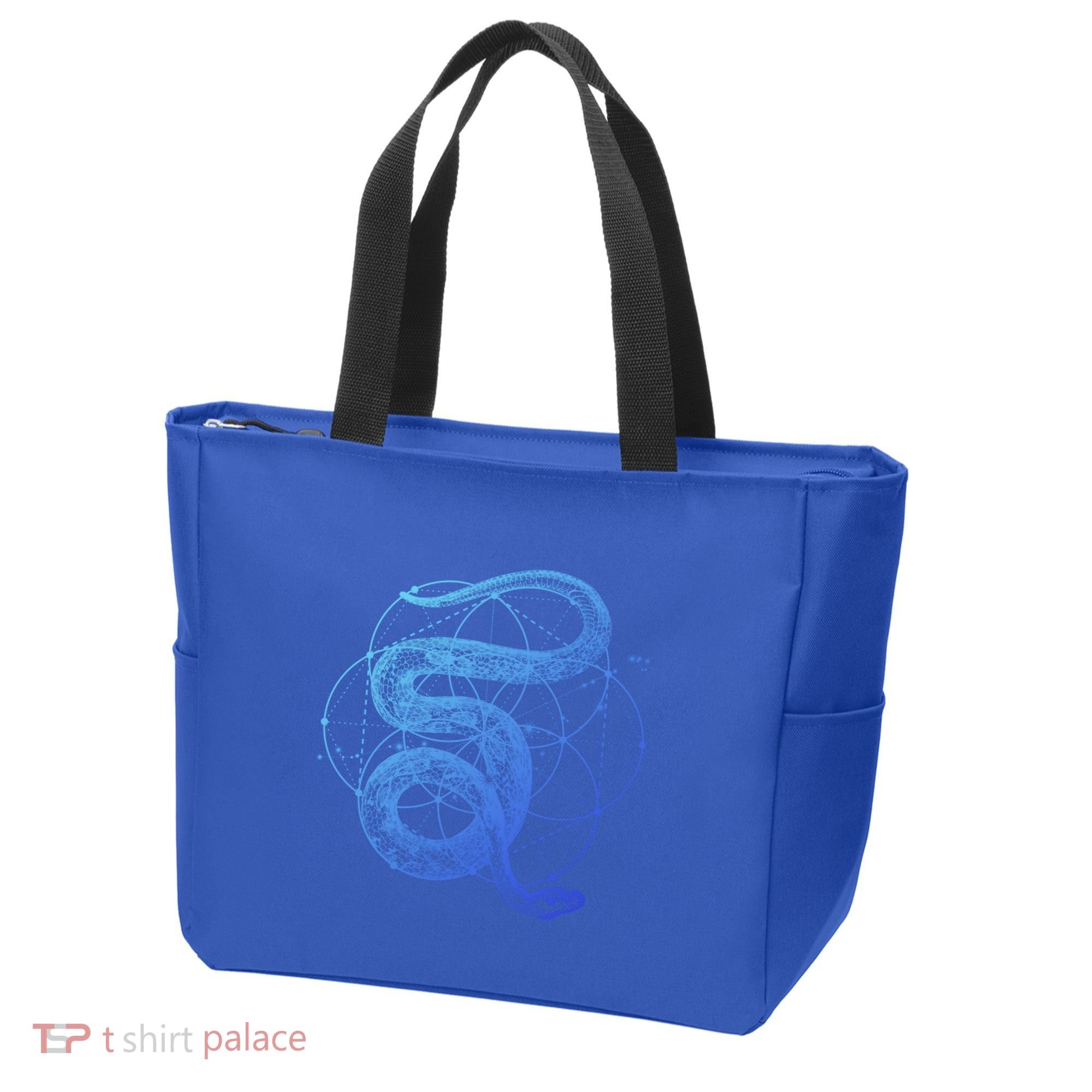 The Dharma Store Sacred Geometry Seed Of Life Snake Gift Tote Bag
