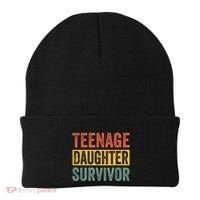 Teenage Daughter Survivor Funny Parenting Gift Beanie thumb 0