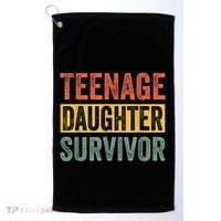 Teenage Daughter Survivor Funny Parenting Gift Golf Towel thumb 0