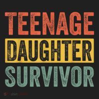 Teenage Daughter Survivor Funny Parenting Gift Golf Towel thumb 3