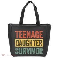 Teenage Daughter Survivor Funny Parenting Gift Tote Bag thumb 0