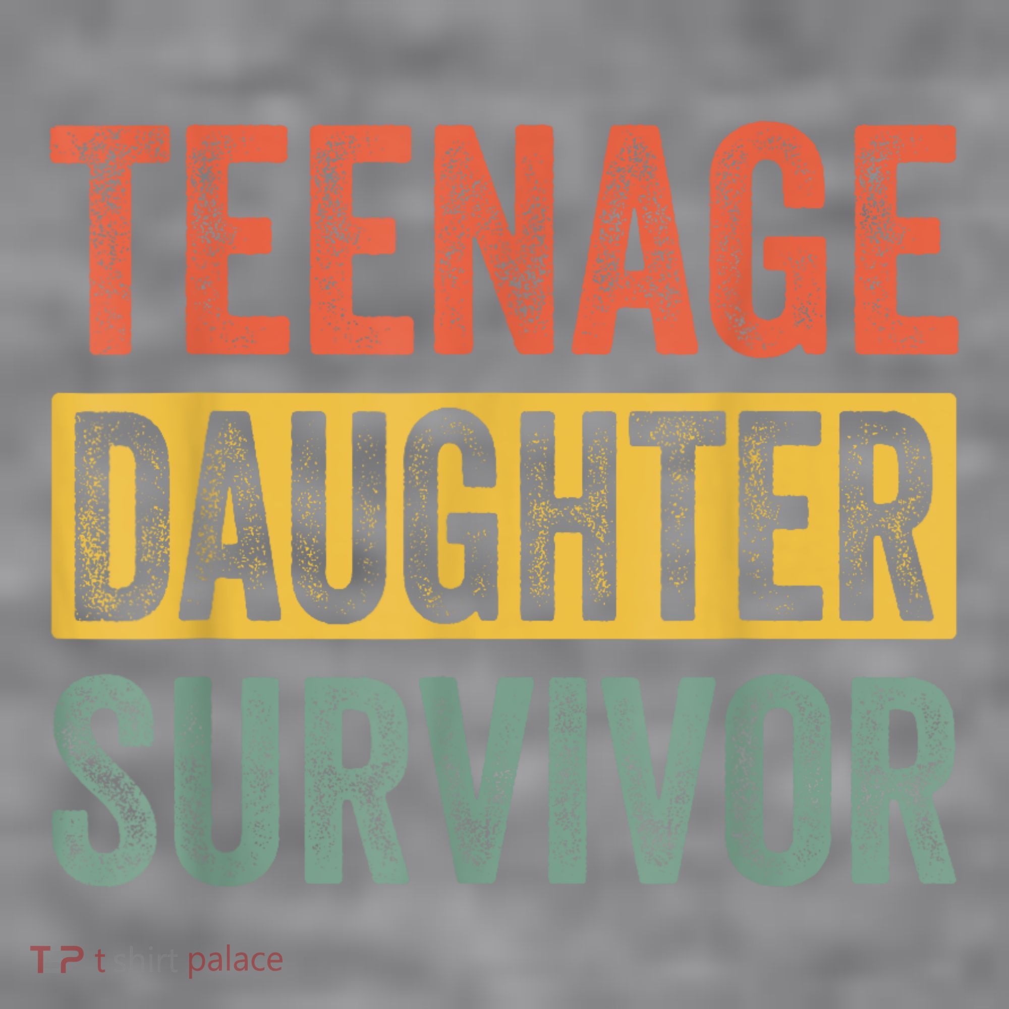 Teenage Daughter Survivor Funny Parenting Gift Women's Racerback Cropped Tank