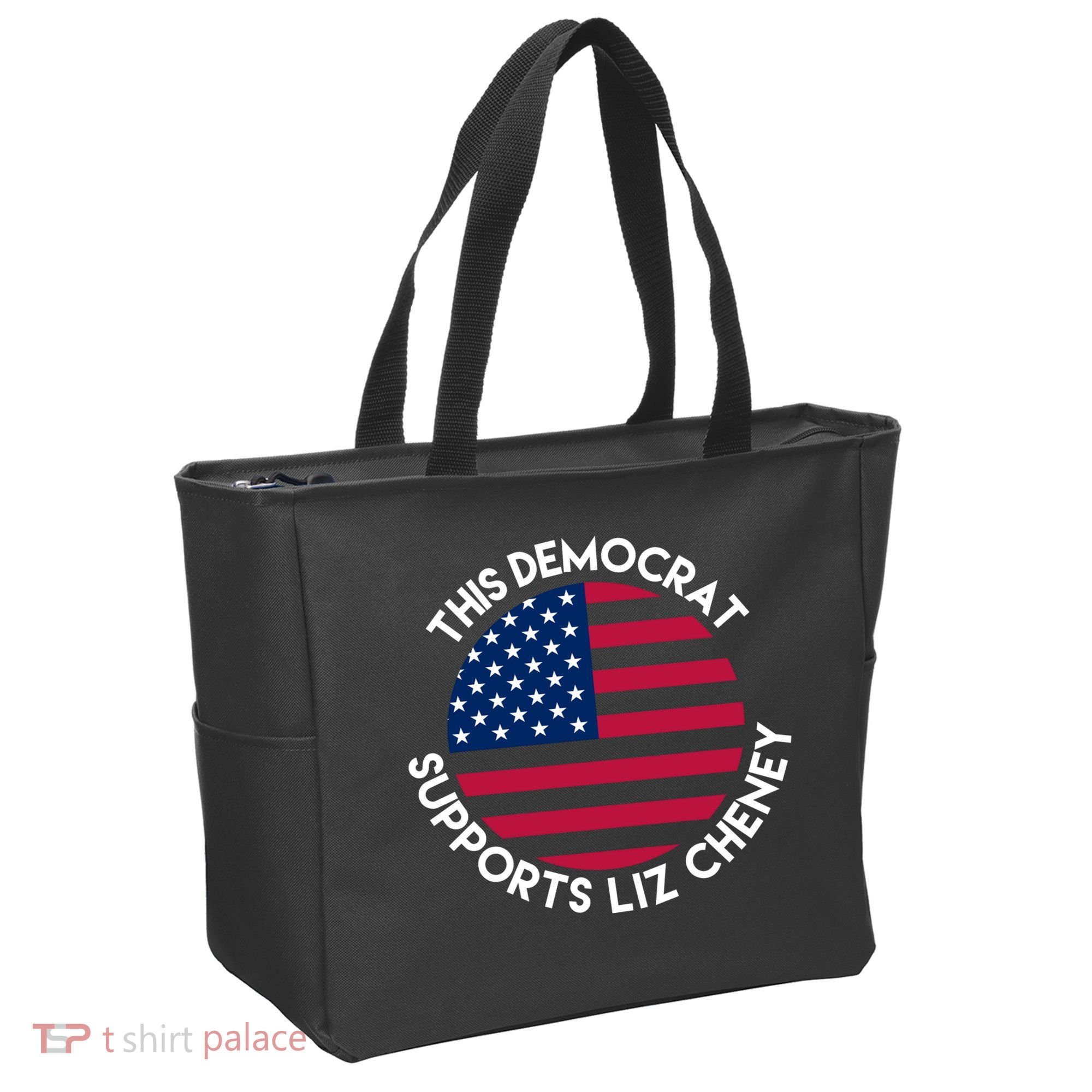 This Democrat Supports Liz Cheney Funny Election Tote Bag