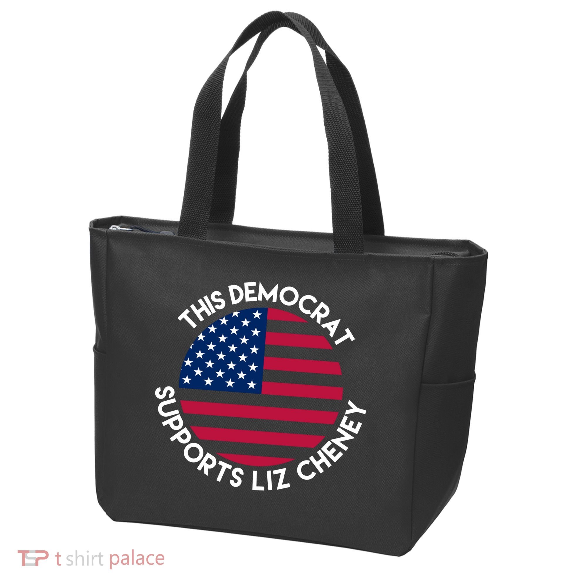 This Democrat Supports Liz Cheney Funny Election Tote Bag