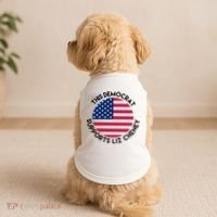 This Democrat Supports Liz Cheney Funny Election Doggie Tank thumb 2