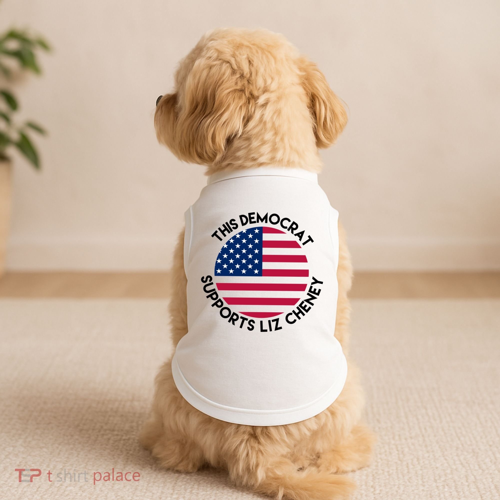 This Democrat Supports Liz Cheney Funny Election Doggie Tank