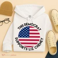 This Democrat Supports Liz Cheney Funny Election Hoodie thumb 4