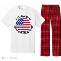 This Democrat Supports Liz Cheney Funny Election Pajama Set thumb 0