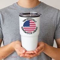 This Democrat Supports Liz Cheney Funny Election Tumbler thumb 2