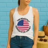 This Democrat Supports Liz Cheney Funny Election Women's Tank Top thumb 2