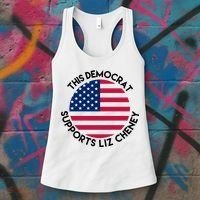 This Democrat Supports Liz Cheney Funny Election Women's Tank Top thumb 3