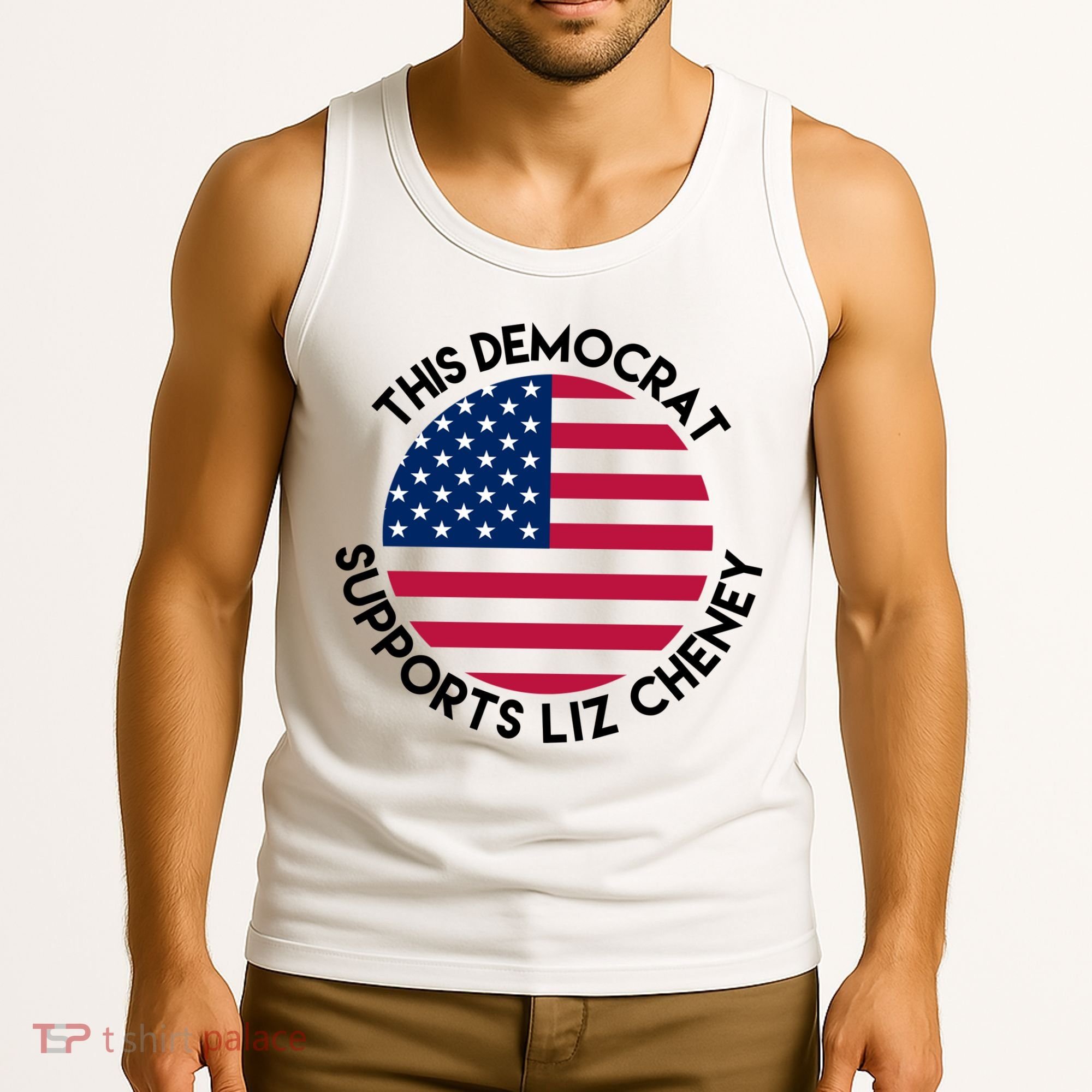 This Democrat Supports Liz Cheney Funny Election Tank Top