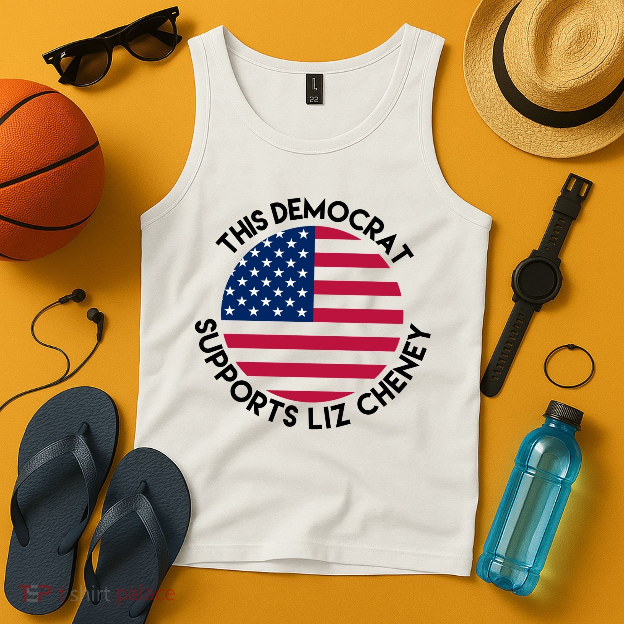 This Democrat Supports Liz Cheney Funny Election Tank Top