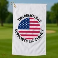 This Democrat Supports Liz Cheney Funny Election Golf Towel thumb 1