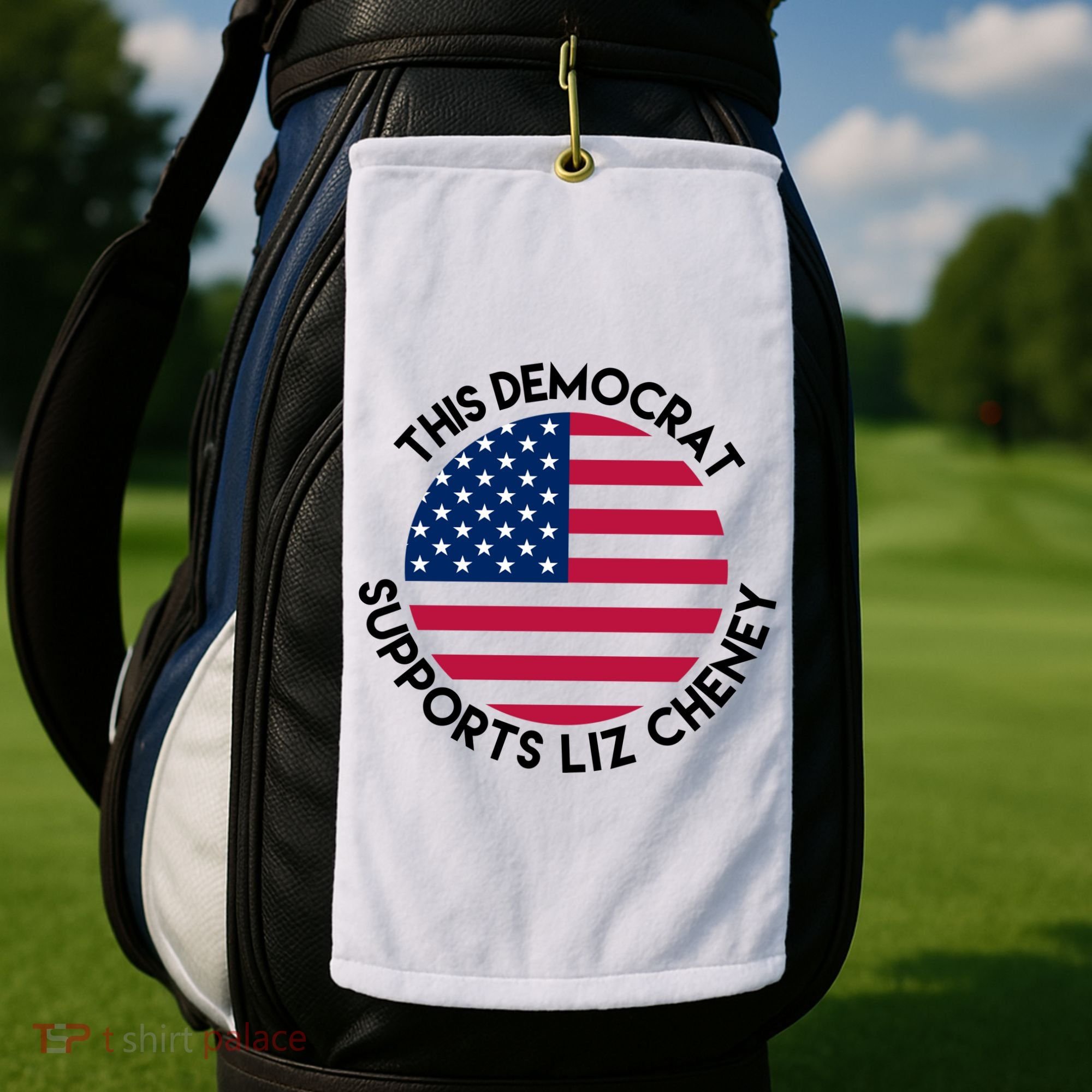 This Democrat Supports Liz Cheney Funny Election Golf Towel