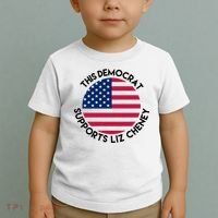 This Democrat Supports Liz Cheney Funny Election Toddler T-Shirt thumb 2