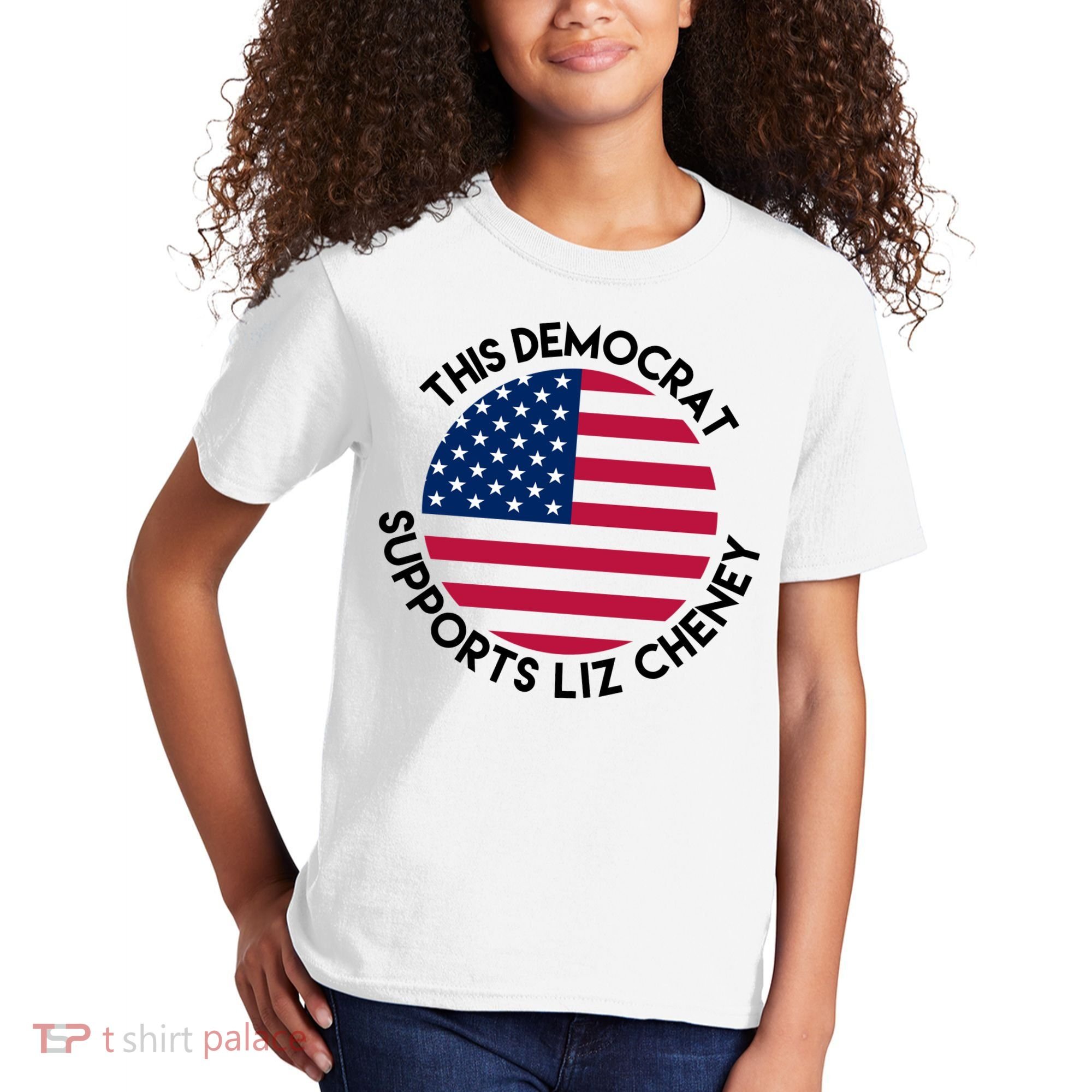 This Democrat Supports Liz Cheney Funny Election Kids T-Shirt