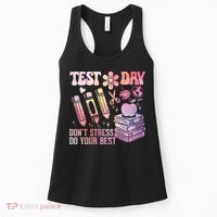 Test Day STAAR Teacher Don't Stress Do Your Best Women's Tank Top thumb 0