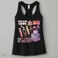 Test Day STAAR Teacher Don't Stress Do Your Best Women's Tank Top thumb 3