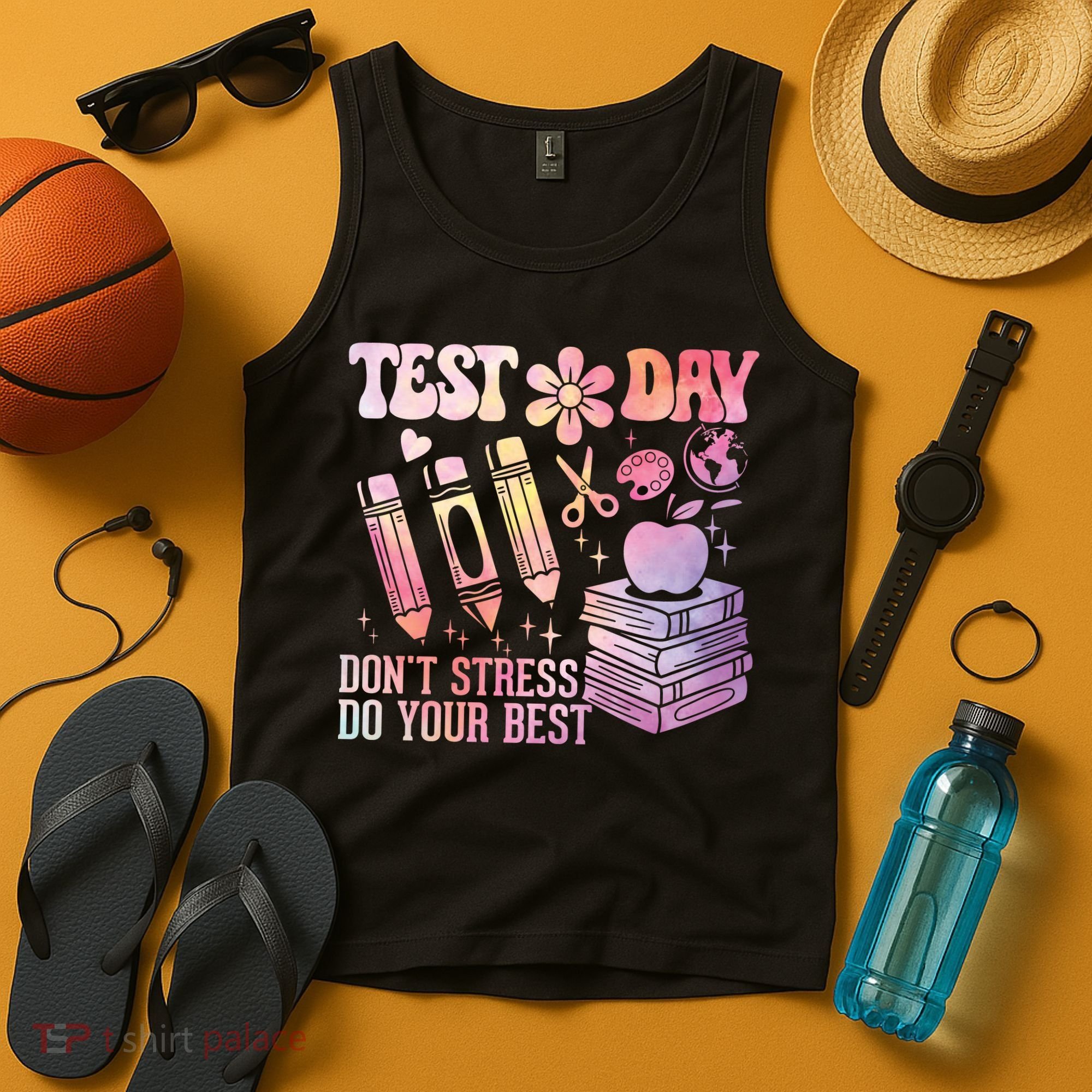 Test Day STAAR Teacher Don't Stress Do Your Best Tank Top