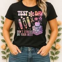 Test Day STAAR Teacher Don't Stress Do Your Best Women's T-Shirt thumb 2