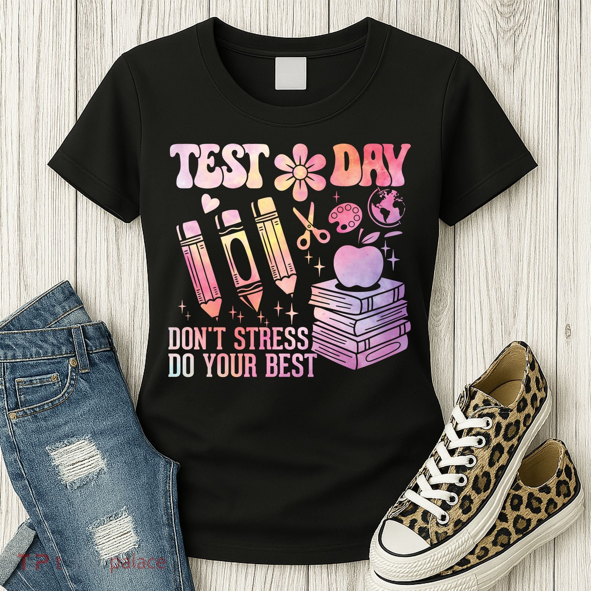 Test Day STAAR Teacher Don't Stress Do Your Best Women's T-Shirt