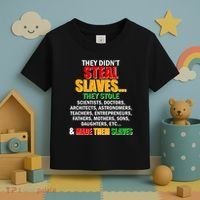 They Didnt Steal Slaves Black History Month Toddler T-Shirt thumb 3