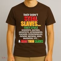 They Didnt Steal Slaves Black History Month T-Shirt thumb 3