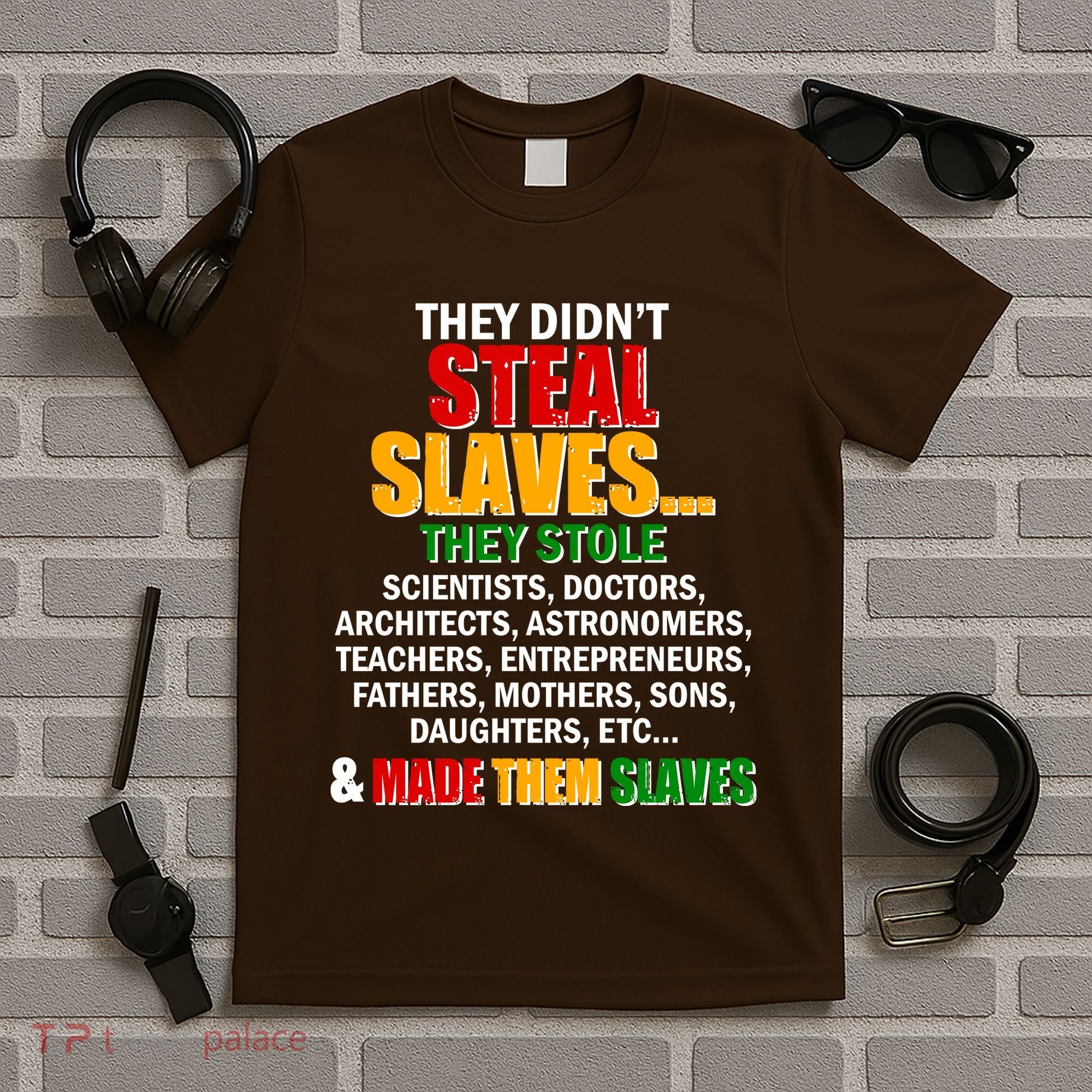 They Didnt Steal Slaves Black History Month T-Shirt