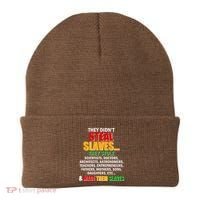 They Didnt Steal Slaves Black History Month Beanie thumb 0
