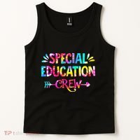 Tie Dye Special Education Crew Sped Squad Special Ed Teacher Tank Top thumb 2