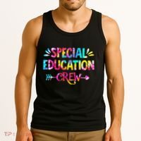 Tie Dye Special Education Crew Sped Squad Special Ed Teacher Tank Top thumb 3
