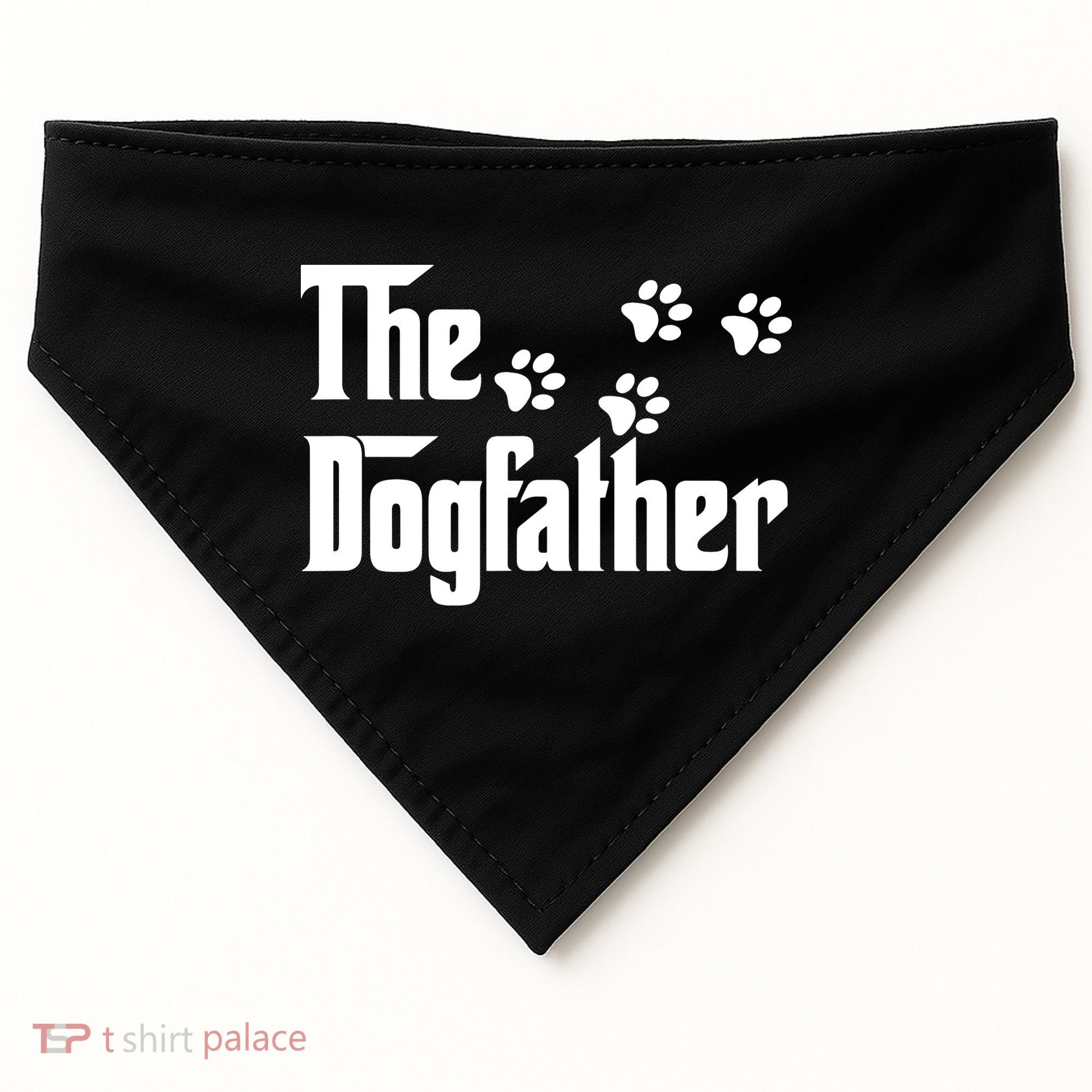 The Dogfather Shirt Dad Fathers Day Gift Dog Lover USA-Made Doggie Bandana