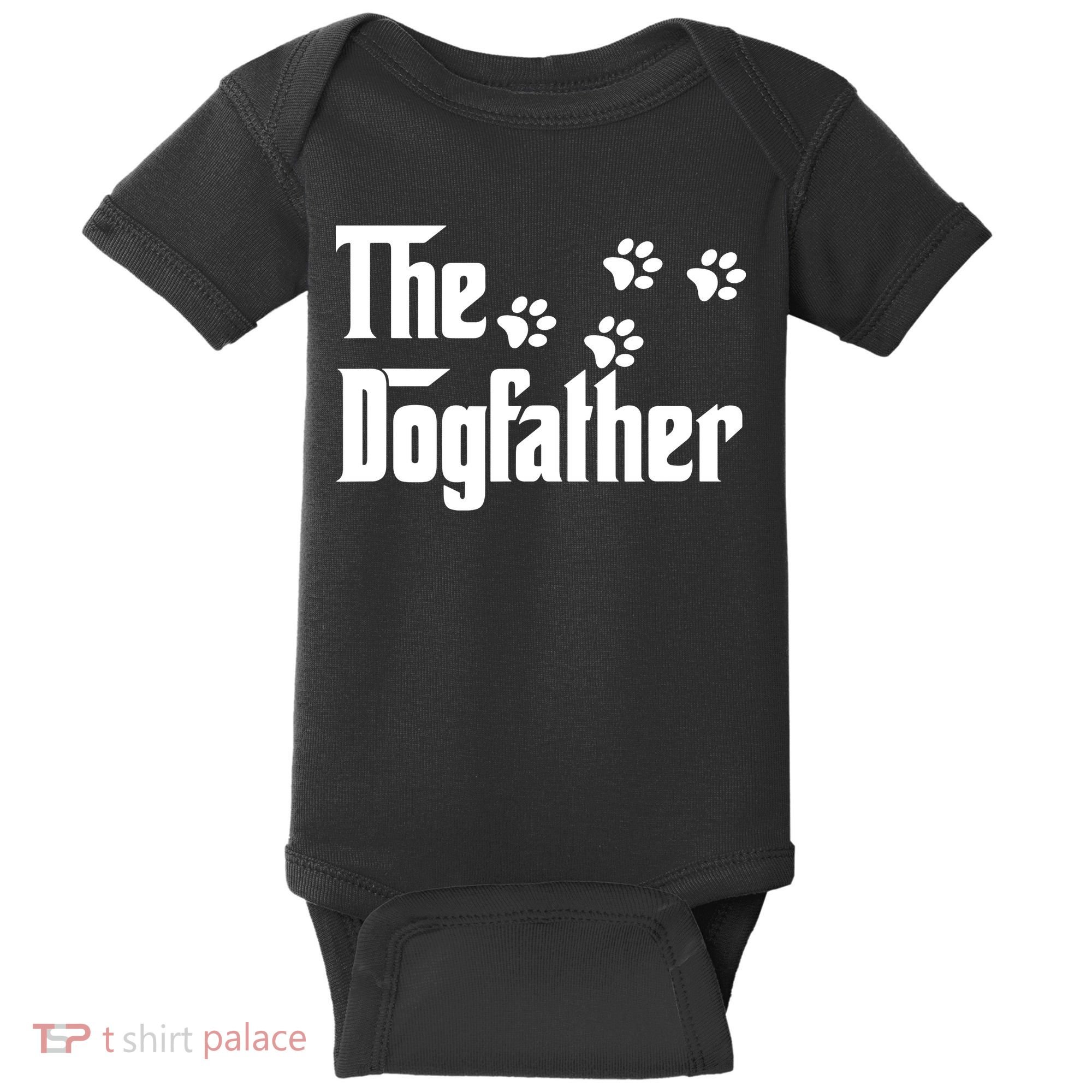 The Dogfather Shirt Dad Fathers Day Gift Dog Lover Baby Bodysuit