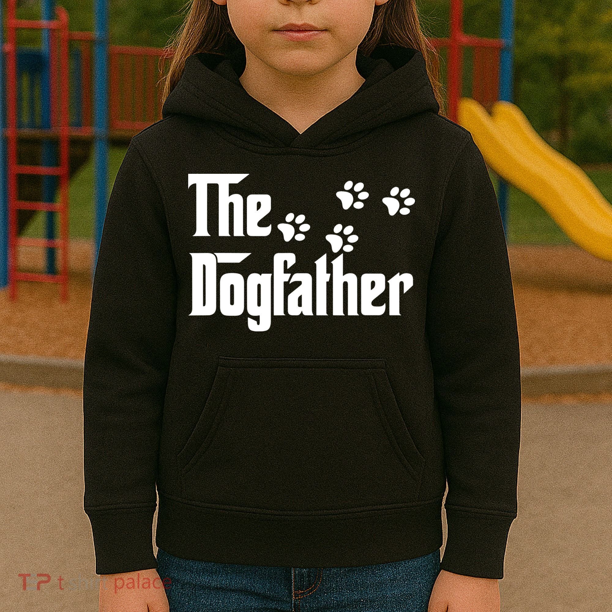 The Dogfather Shirt Dad Fathers Day Gift Dog Lover Kids Hoodie
