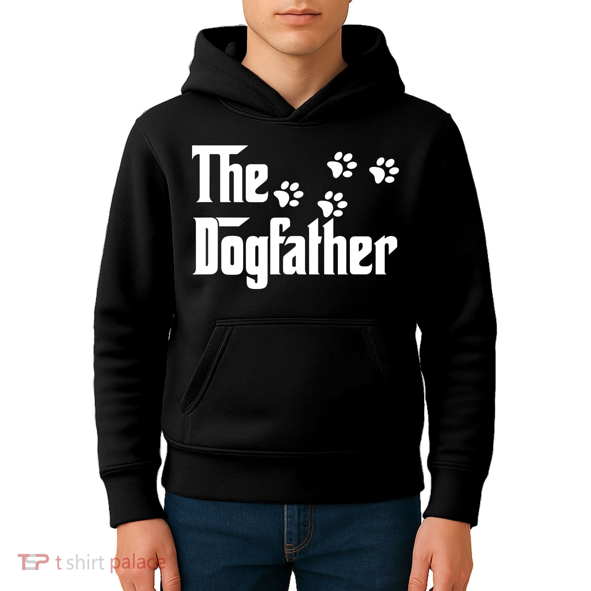 The Dogfather Shirt Dad Fathers Day Gift Dog Lover Kids Hoodie