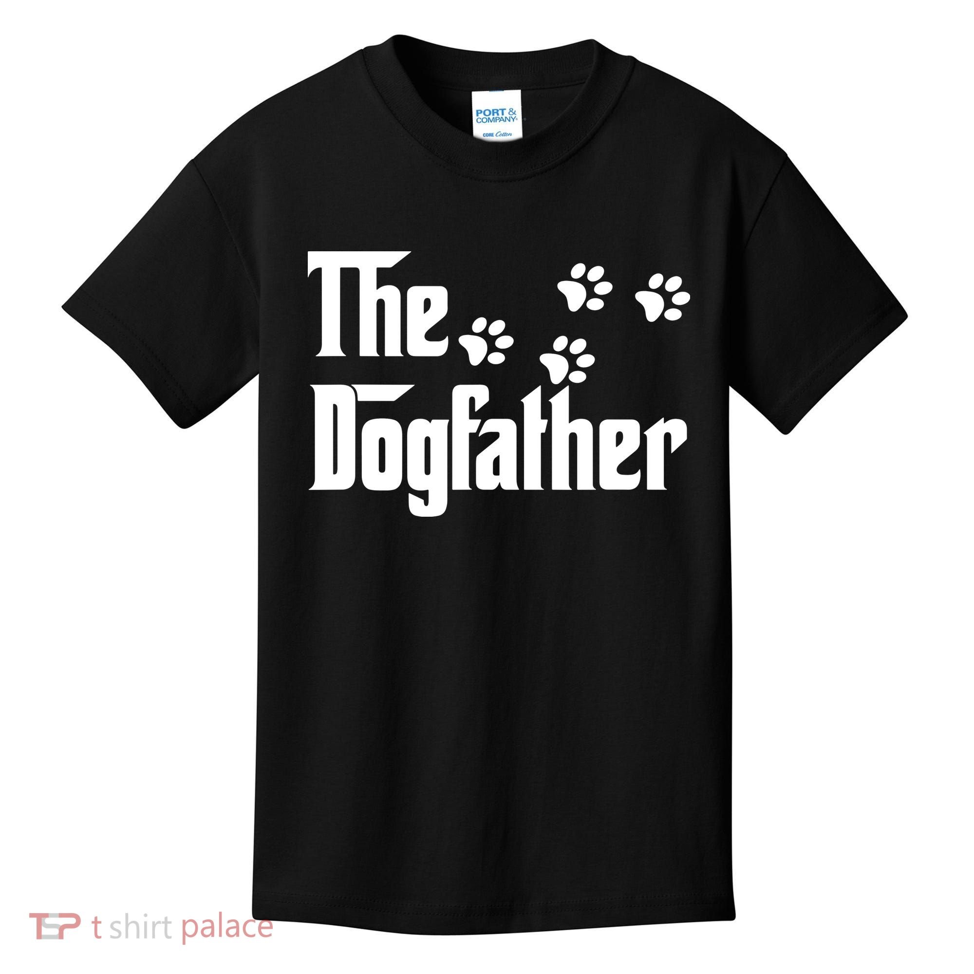 The Dogfather Shirt Dad Fathers Day Gift Dog Lover Kids T-Shirt