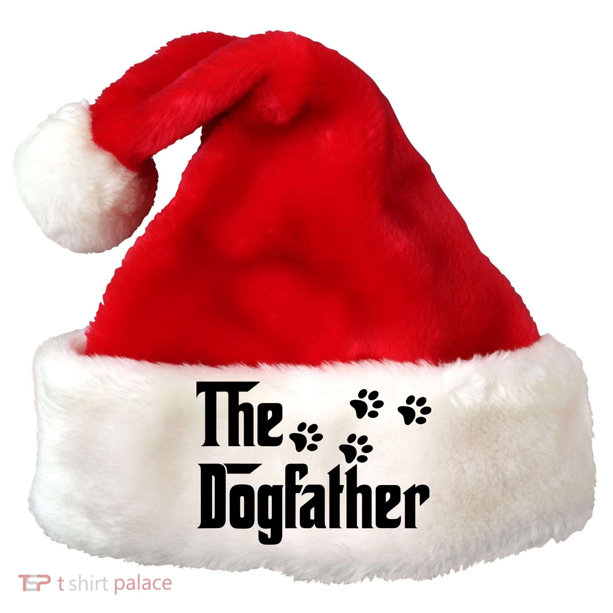 The Dogfather Shirt Dad Fathers Day Gift Dog Lover Santa Hat