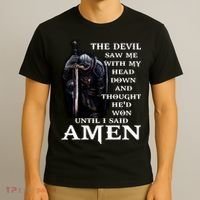 The Devil Saw Me With My Head Down And Thought He'd Won Until I Said Amen T-Shirt thumb 3