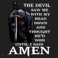 The Devil Saw Me With My Head Down And Thought He'd Won Until I Said Amen Beanie thumb 2