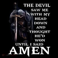 The Devil Saw Me With My Head Down And Thought He'd Won Until I Said Amen Mousepad thumb 1